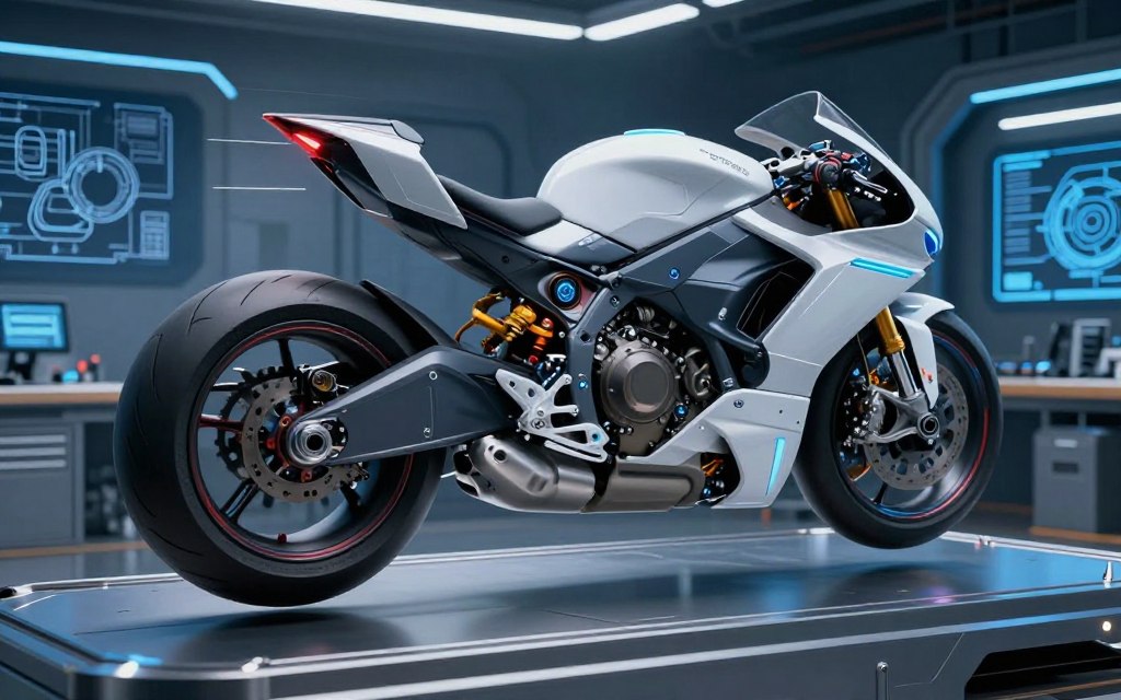 AI motorcycle gyroscopic stabilisation system